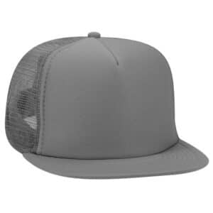 Five Panel High Crown Golf Mesh Cap Charcoal Grey