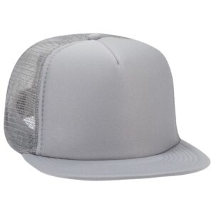 Five Panel High Crown Golf Mesh Cap Grey