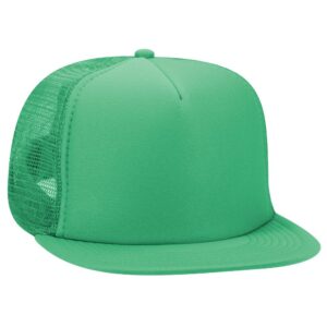 Five Panel High Crown Golf Mesh Cap Kelly Green