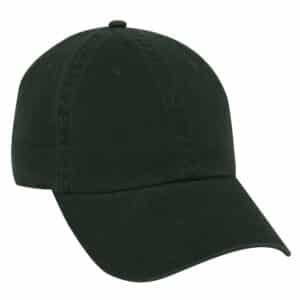 Six Panel Garment Wash Cotton Dad Cap Dark Green
