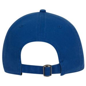 Six Panel Garment Wash Cotton Dad Cap Royal Back