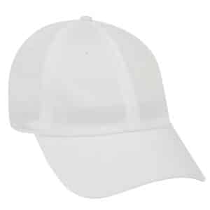 Six Panel Garment Wash Cotton Dad Cap White