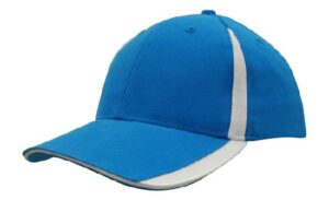 Brushed Heavy Cotton Cap Cyan White