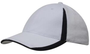 Brushed Heavy Cotton Cap White Navy