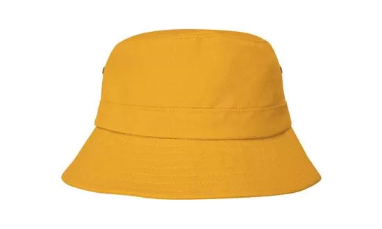 Brushed Sports Twill Childs Bucket Hat Gold