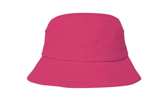 Brushed Sports Twill Childs Bucket Hat Pink