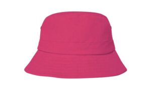 Brushed Sports Twill Youth Bucket Hat Pink