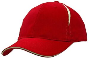Crown Inserts Brushed Heavy Cotton Sandwich Cap Red White
