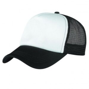 Foam Mesh Trucker Cap Black White