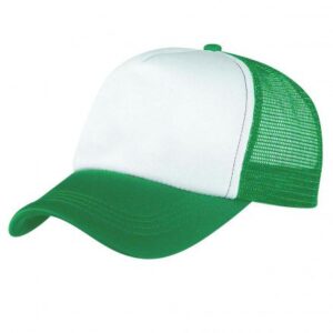 Foam Mesh Trucker Cap Emerald White