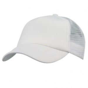 Foam Mesh Trucker Cap White