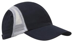 Reflective Trim Microfibre plus Mesh Sports Cap Navy White