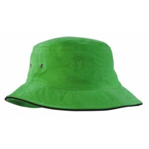 Sandwich Brim Bucket Hat Lime Black