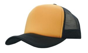 Truckers Mesh Cap Gold Black