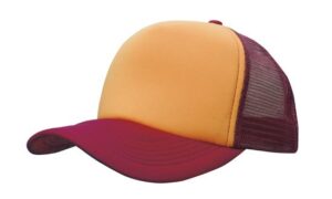 Truckers Mesh Cap Gold Maroon