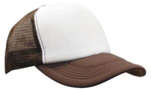 Truckers Mesh Cap White Brown