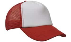 Truckers Mesh Cap White Red