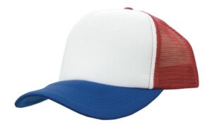 Truckers Mesh Cap White Red Royal