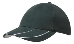 Two Tone Peak Brushed Heavy Cotton Cap Bottle White