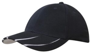 Two Tone Peak Brushed Heavy Cotton Cap Navy White