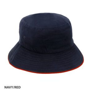Bucket Hat Sandwich Design navy red