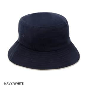 Bucket Hat Sandwich Design navy white