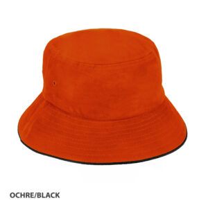 Bucket Hat Sandwich Design ochre black