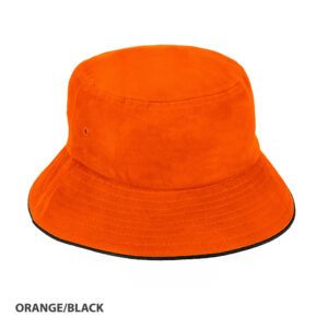 Bucket Hat Sandwich Design orange black