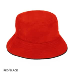 Bucket Hat Sandwich Design red black