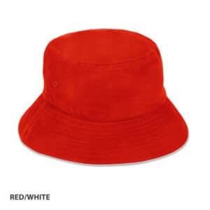 Bucket Hat Sandwich Design red white