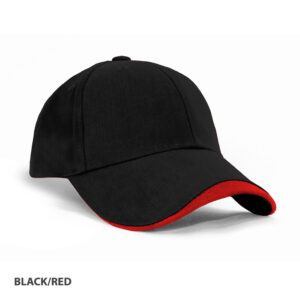 Contrast Kids Cap black red
