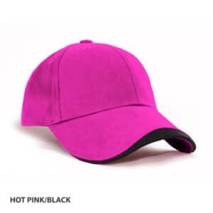 Contrast Kids Cap hotpink black