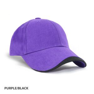 Contrast Kids Cap purple black