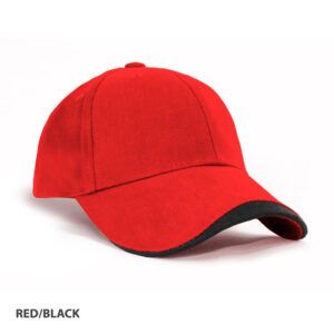 Contrast Kids Cap red black