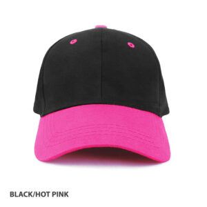 Kids Cap Black_Hot-Pink