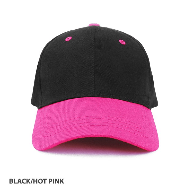 black and pink baseball cap