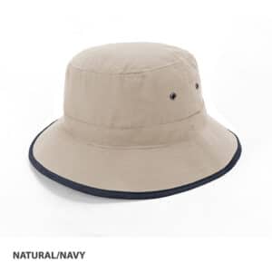 Microfibre Bucket Hat natural navy