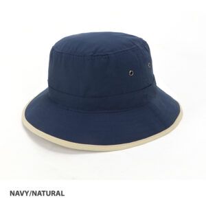 Microfibre Bucket Hat navy natural