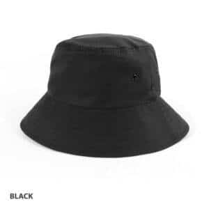 Polycotton School Bucket Hat black