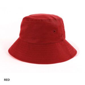 Polycotton School Bucket Hat red