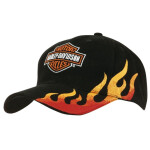 Embroidered Flame Brushed Heavy Cotton Cap
