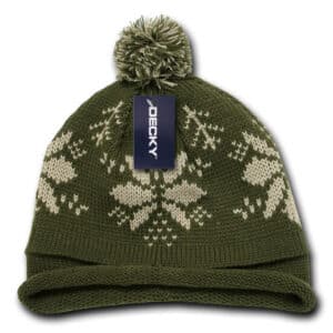 Snowflake RollUp Beanie