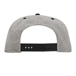 Six Panel Heather Wool Blend Flat Cap
