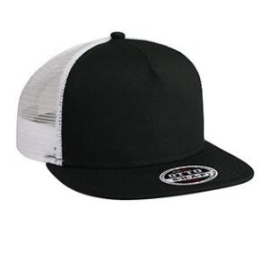 Five Panel Cotton Twill Mesh Flat Cap