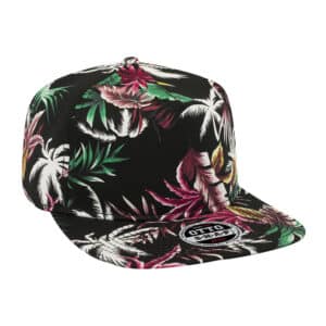 Five Panel Hawaiian Cotton Twill Snapback Cap