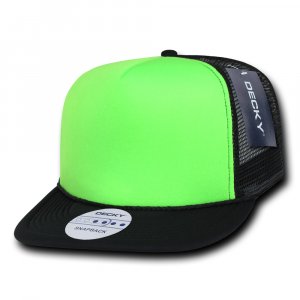 Flat Peak Neon Trucker Cap