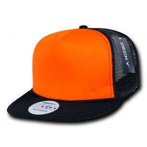 Flat Peak Neon Trucker Cap