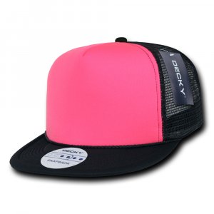 Flat Peak Neon Trucker Cap