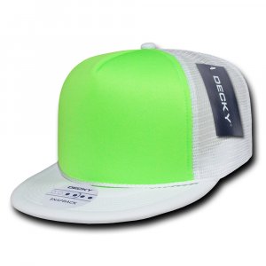 Flat Peak Neon Trucker Cap