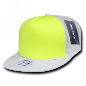 Flat Peak Neon Trucker Cap